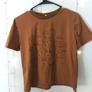 Cropped Picasso style tee